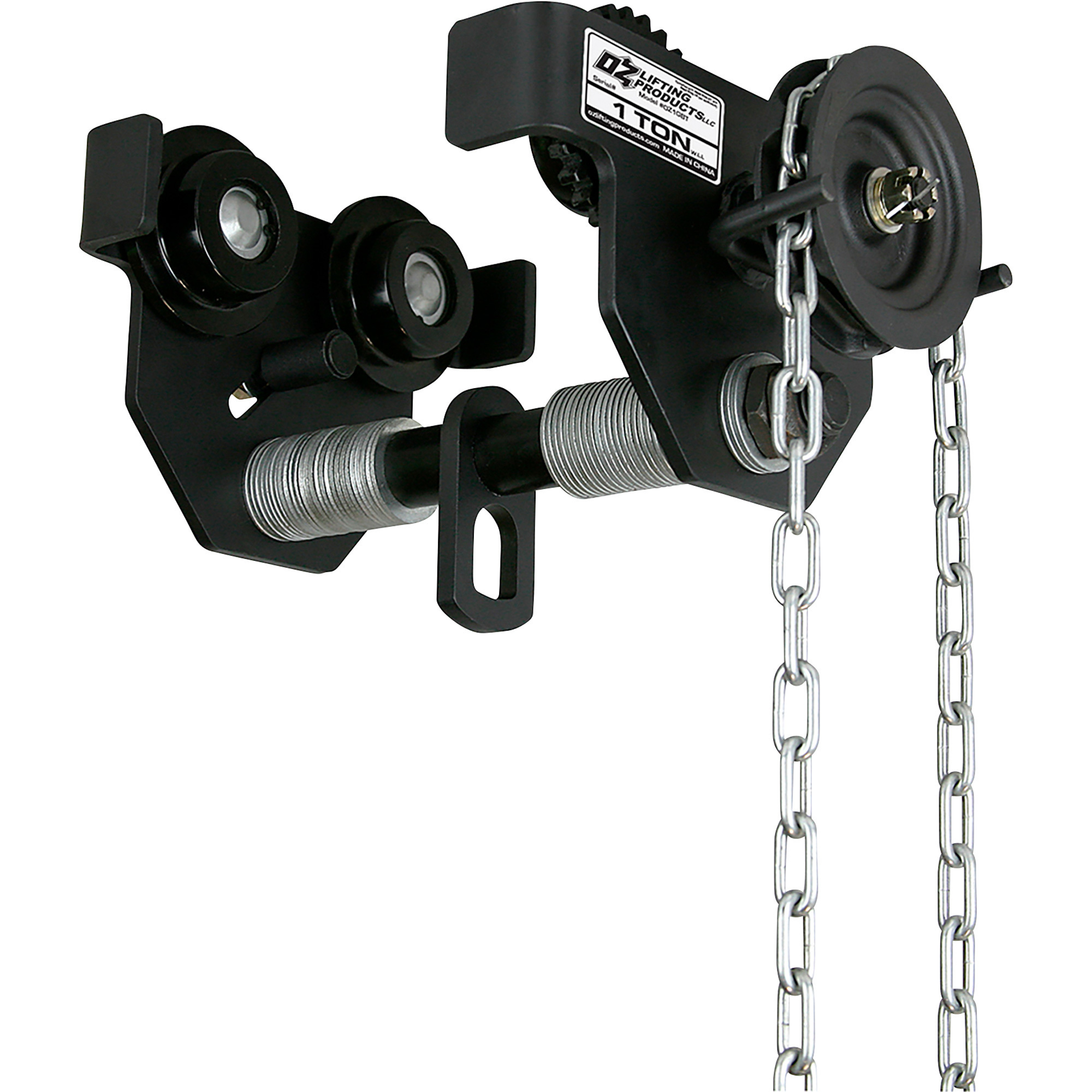 OZ Lifting Products Geared Beam Trolley, 1-Ton Capacity, Model# OZ1GBT